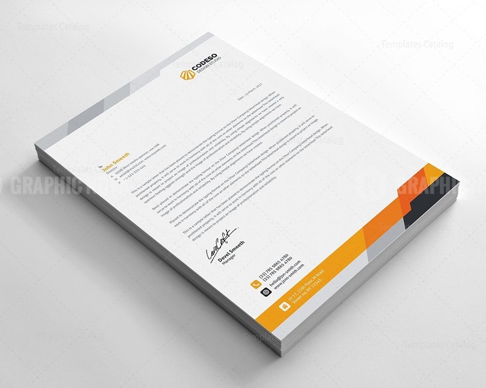 Modern Business Letterhead Template - Graphic Nova | Stock Graphic Store