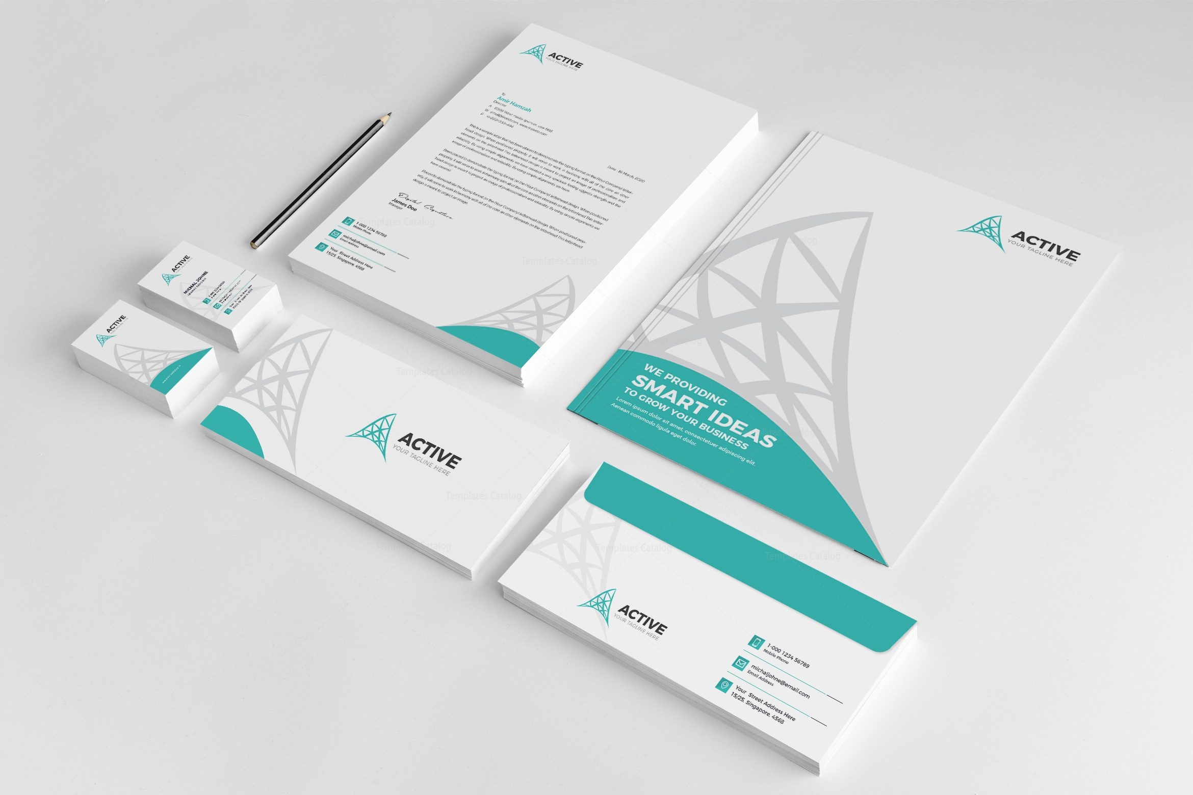 Active Creative Corporate Identity Design Template Graphic Nova Stock Graphic Store